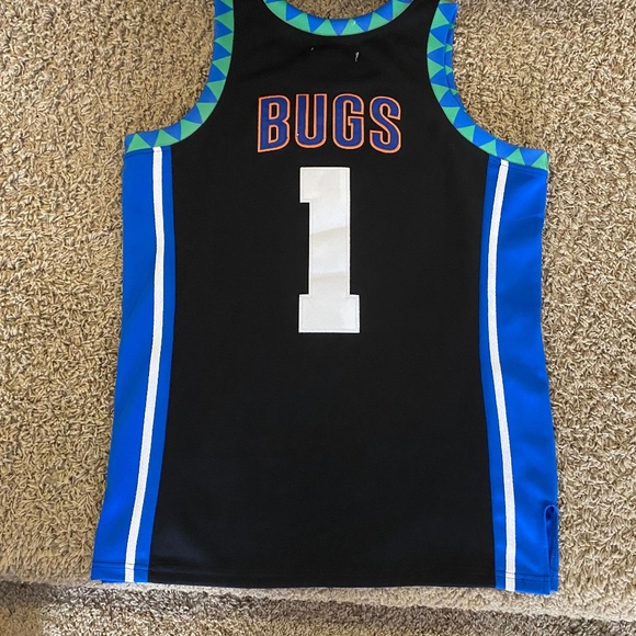 Headgear Classics Basketball Jersey Mens M Black Space Jam Bugs Bunny #1 - Picture 4 of 4